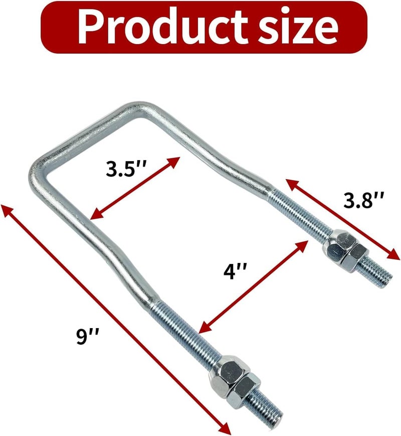 ZWanPing Trailer Spare Tire Mount,Spare Tire Mount for Utility Trailer,U Bolt Carrier Holder Fit for Side 4 or 5 Lug Fit Fishing Boat or Sailboat - Image 4